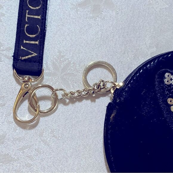 Victorias Secret Keychain Coin Purse Zip Closure Sequins 5.5” Gorgeous - Picture 3 of 6